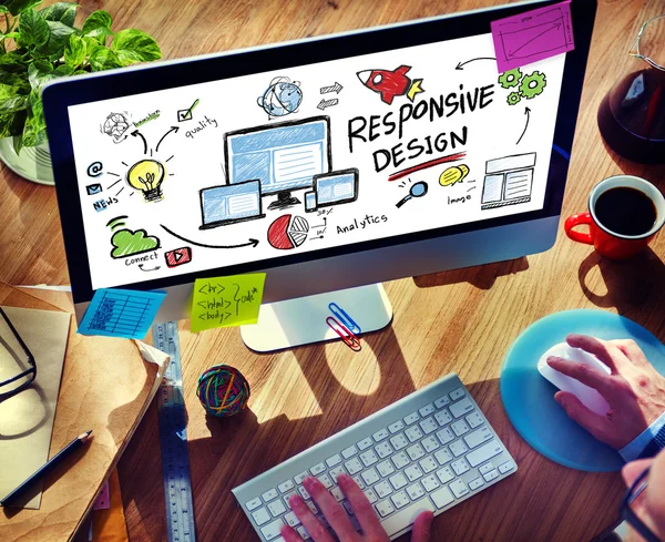 Web designer at work